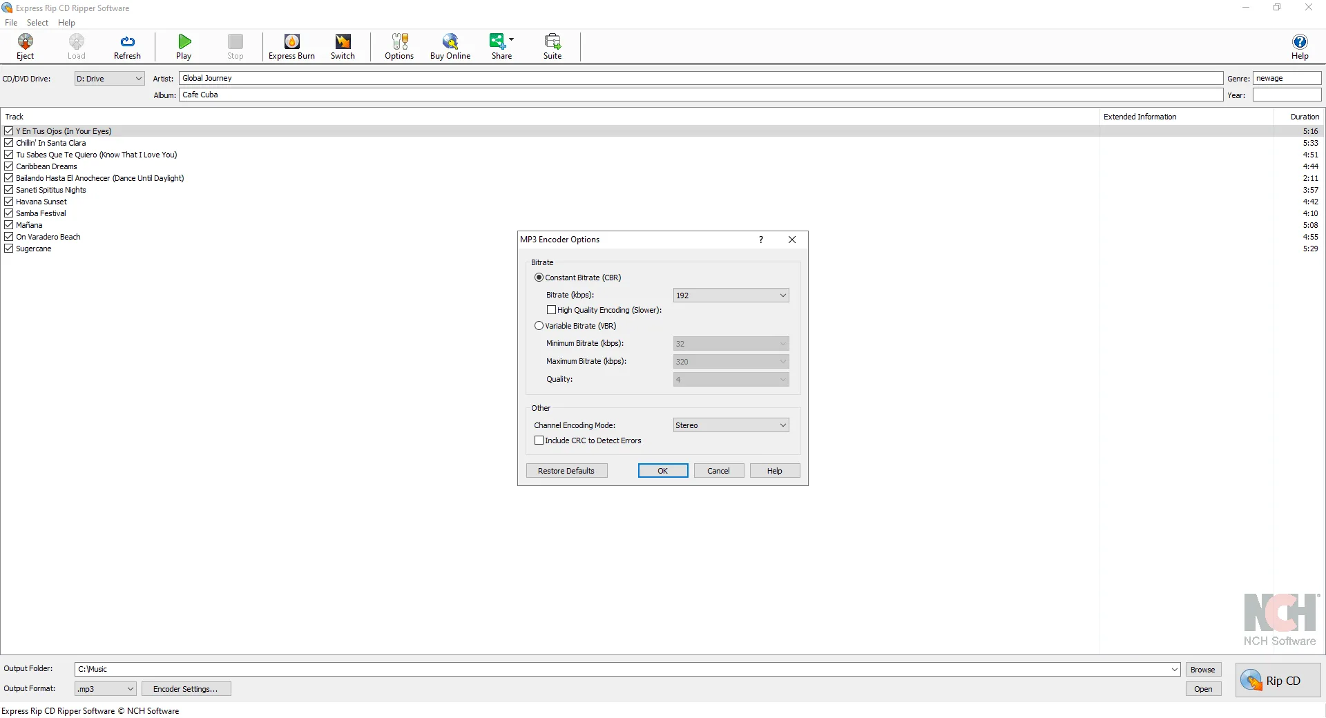 Express Rip CD Ripper Express Edition screenshot 2