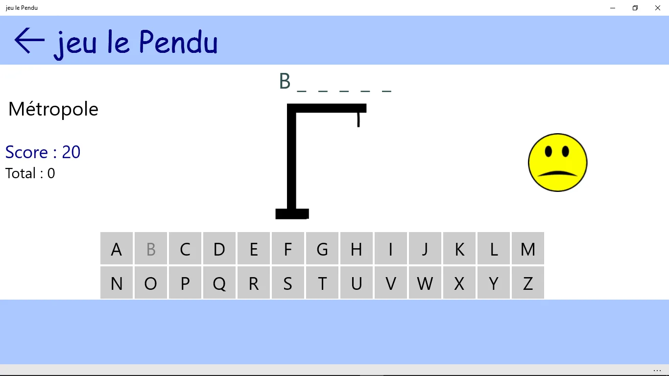 jeu le Pendu screenshot 3