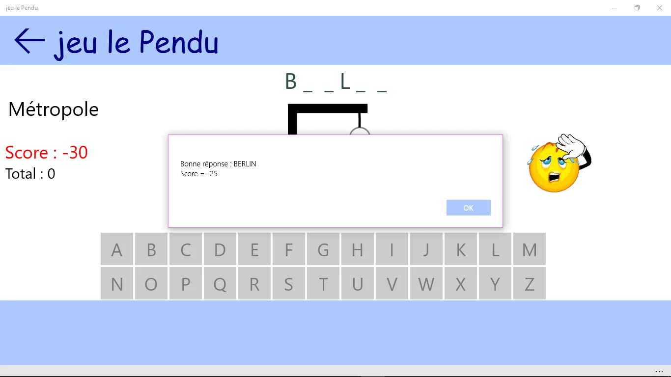 jeu le Pendu screenshot 4