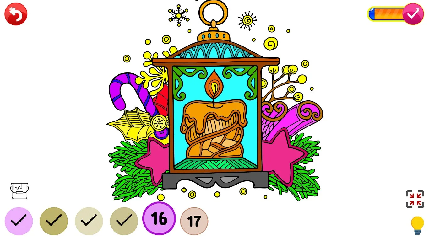 Christmas Color by Number - Sparkly Santa Drawing screenshot 3