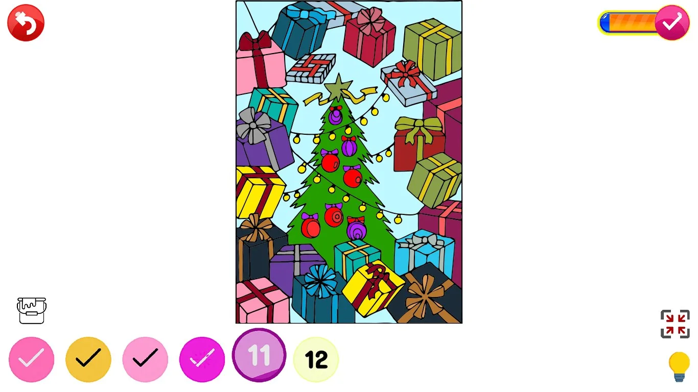 Christmas Color by Number - Sparkly Santa Drawing screenshot 4