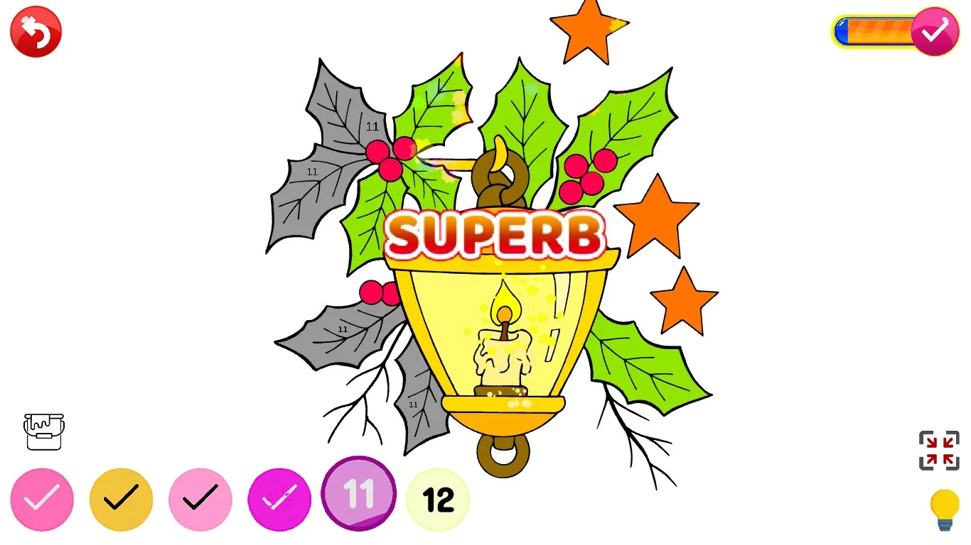 Christmas Color by Number - Sparkly Santa Drawing screenshot 5