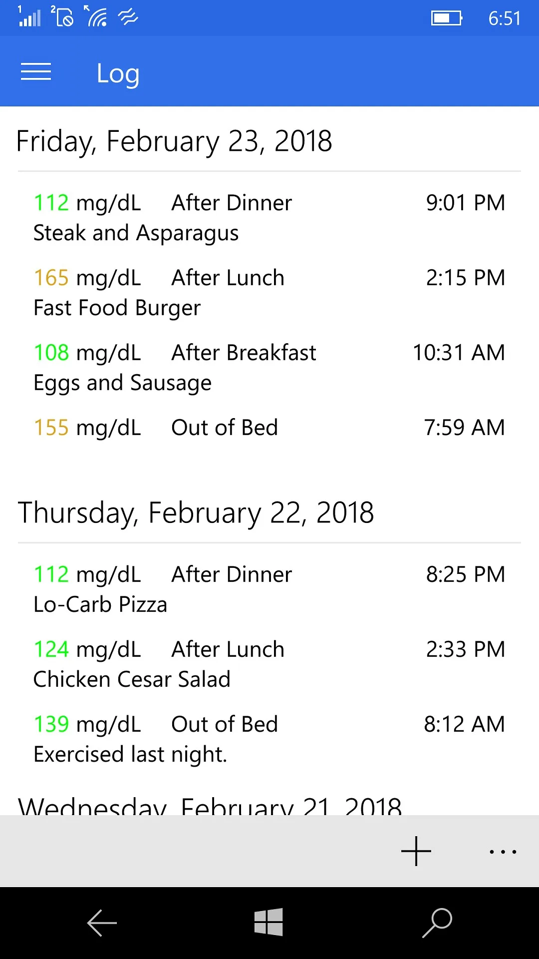 GLog: Glucose Logbook for Diabetics screenshot 5