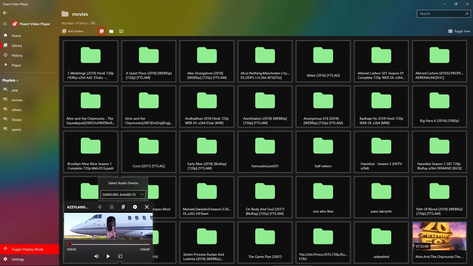 Fluent Video Player screenshot 1