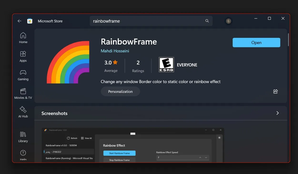 RainbowFrame screenshot 1