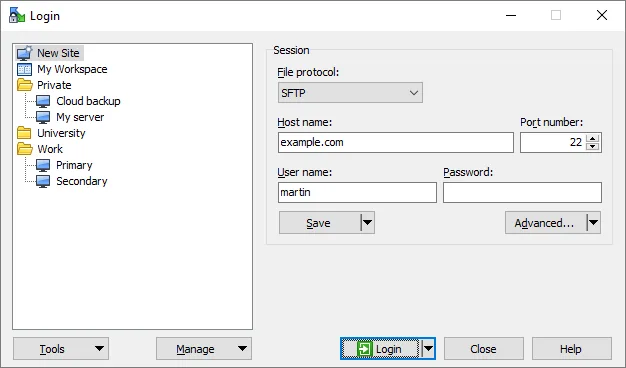 WinSCP screenshot 3
