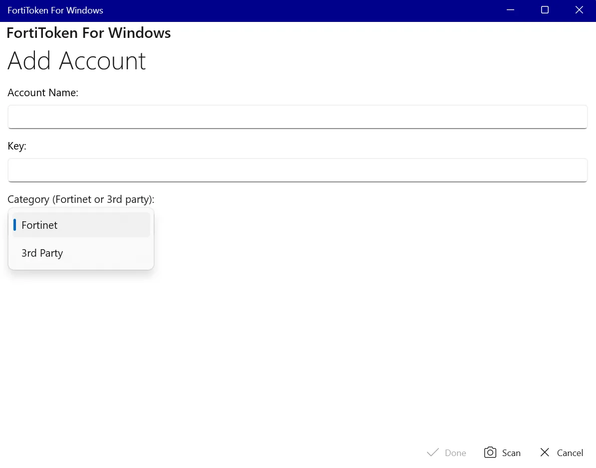 FortiToken For Windows screenshot 2