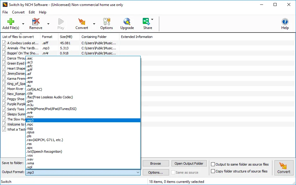 Switch Sound File Converter Express Edition screenshot 2