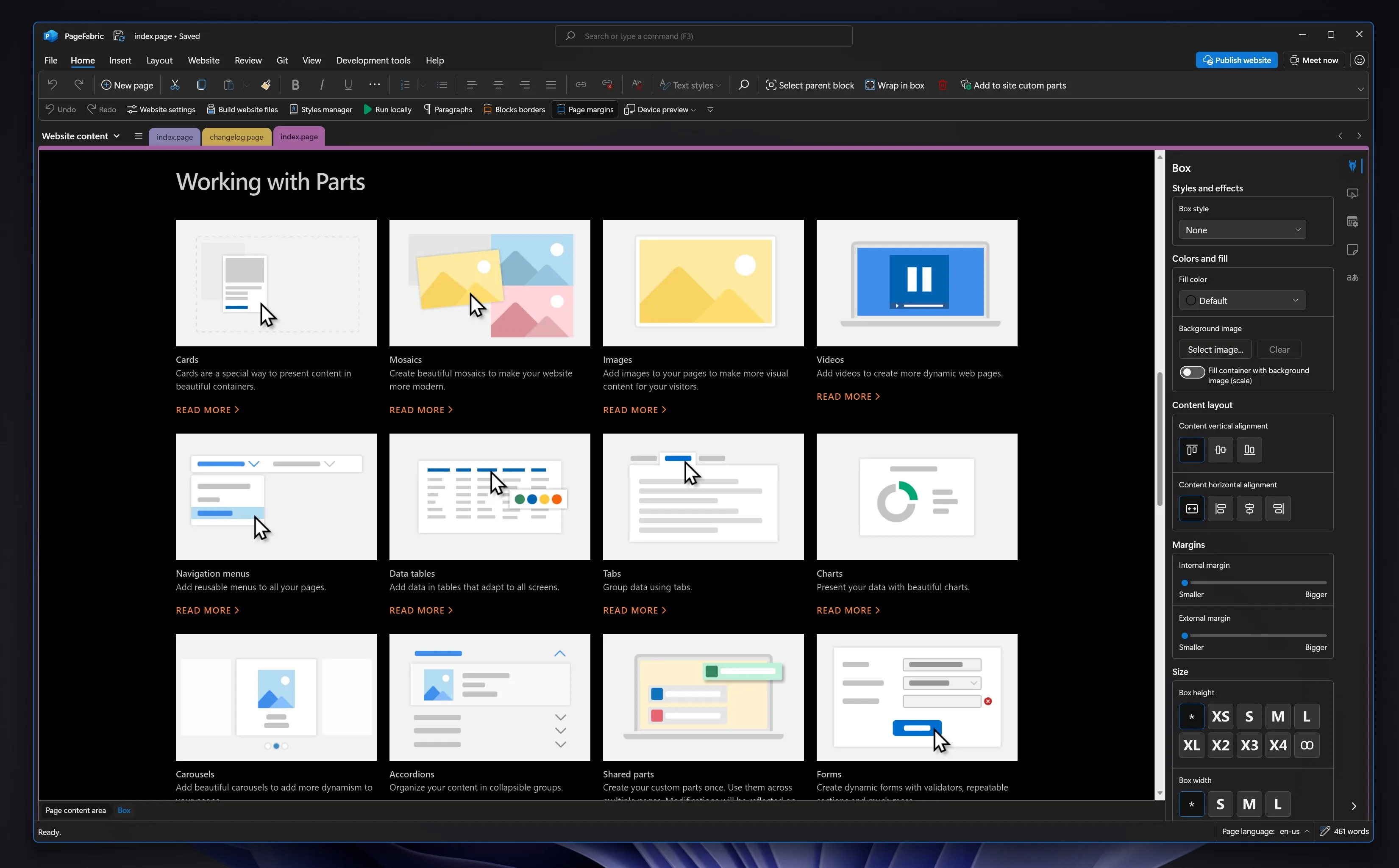PageFabric screenshot 1