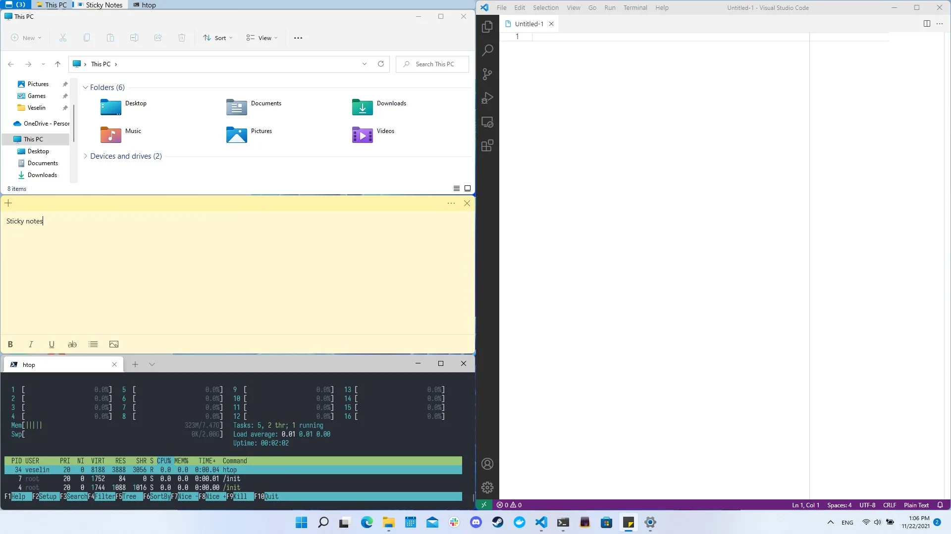 FancyWM - Dynamic Tiling Window Manager screenshot 2