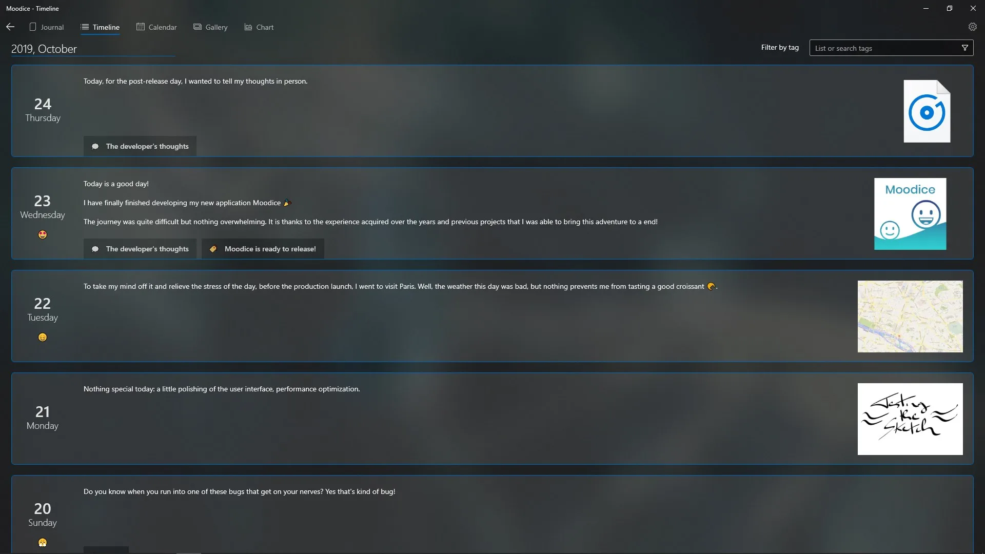 Moodice screenshot 3
