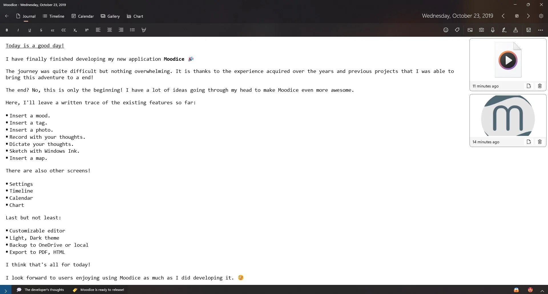 Moodice screenshot 4