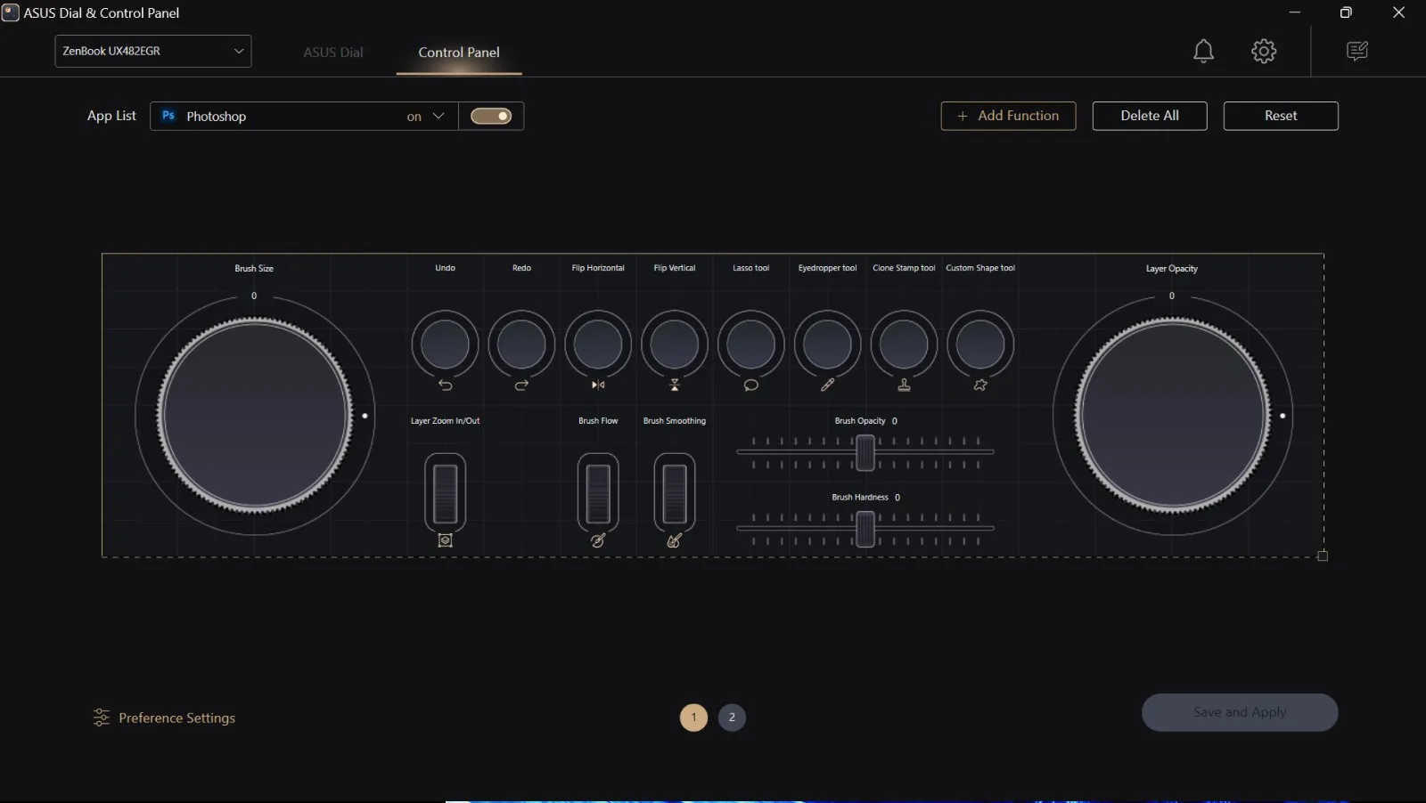 ASUS Dial & Control Panel screenshot 2