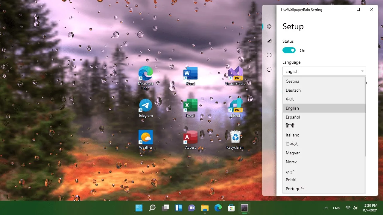 LiveWallpaperRain+ screenshot 3