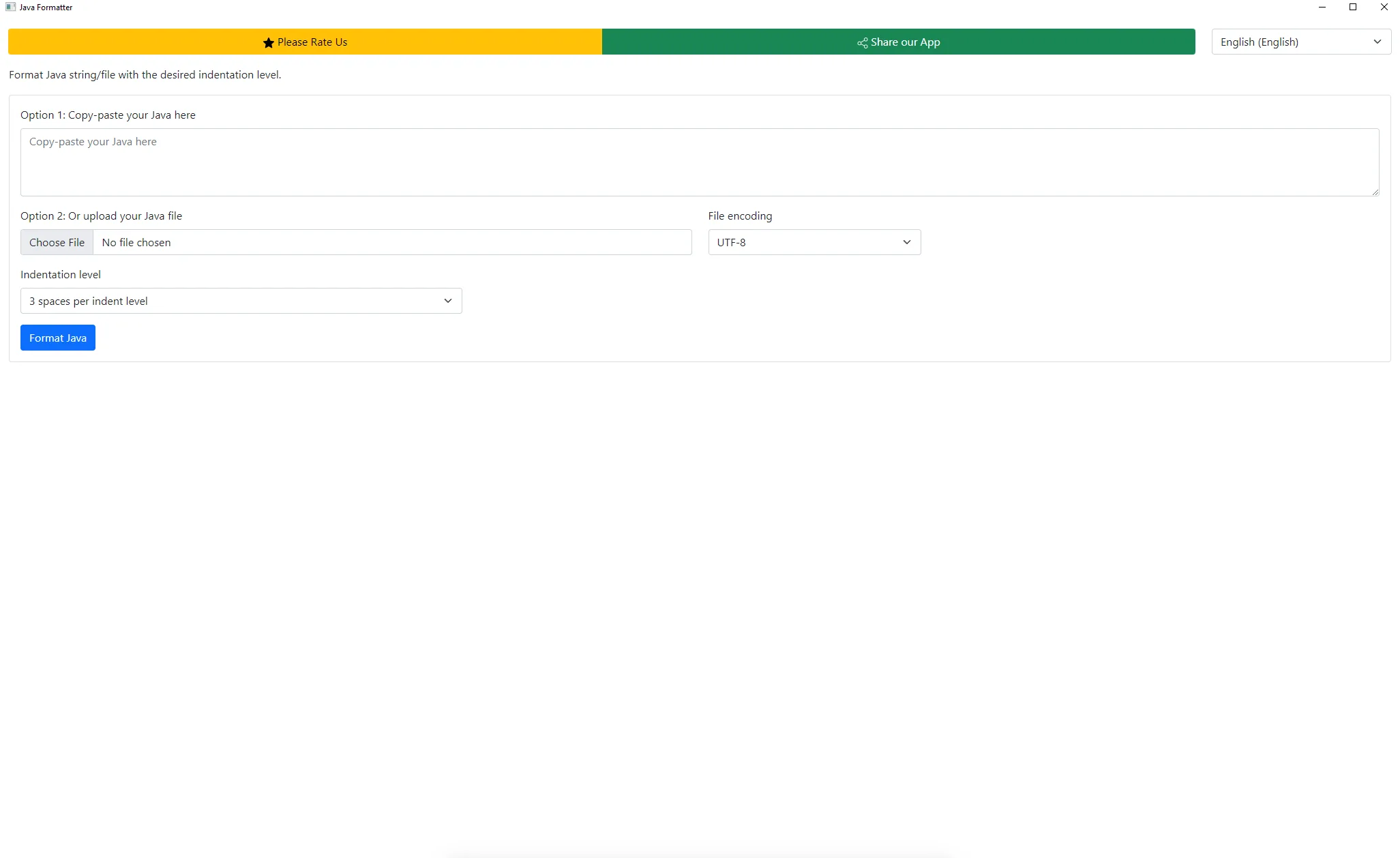 Java Formatter screenshot 1