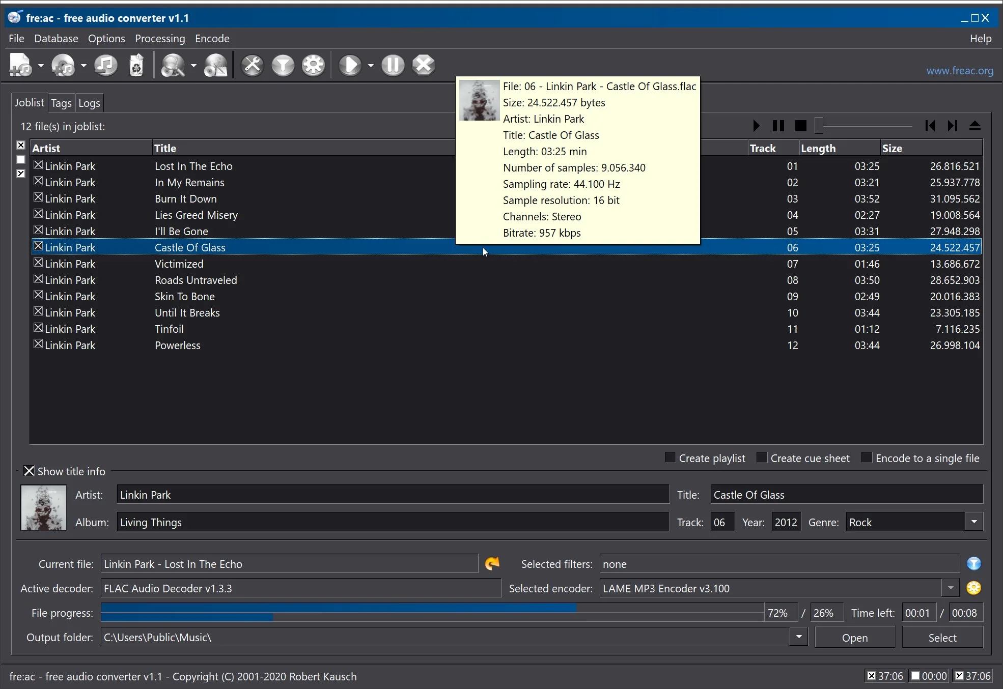 fre:ac - free audio converter screenshot 1