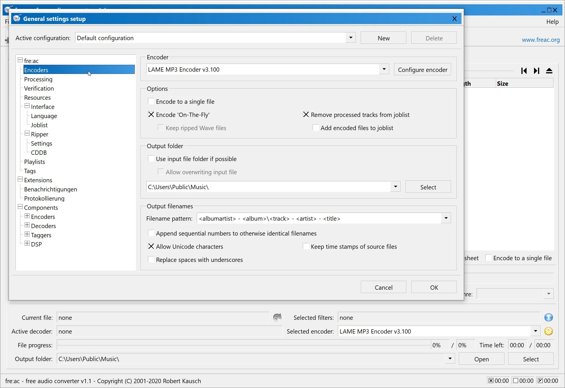 fre:ac - free audio converter screenshot 2