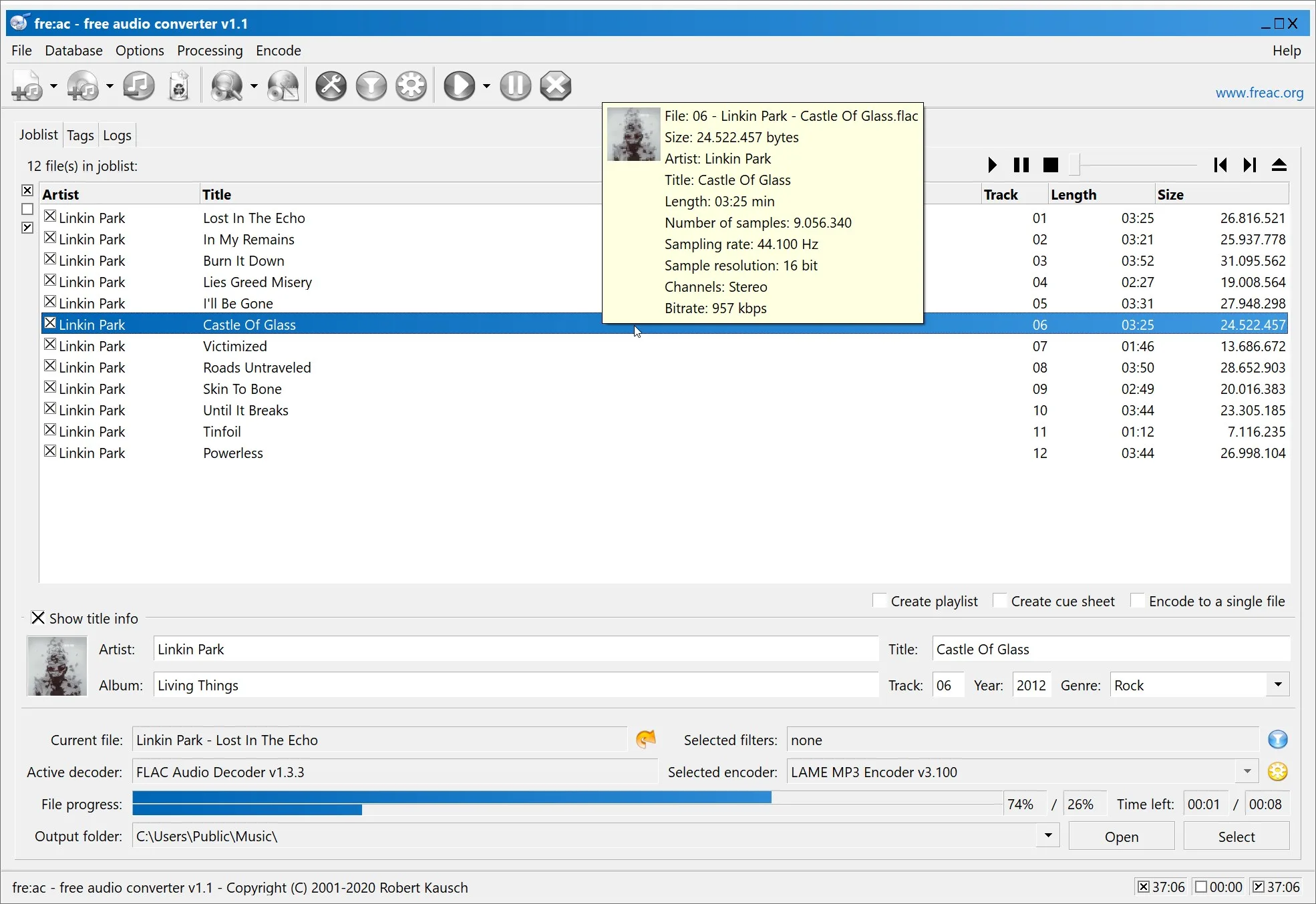 fre:ac - free audio converter screenshot 3