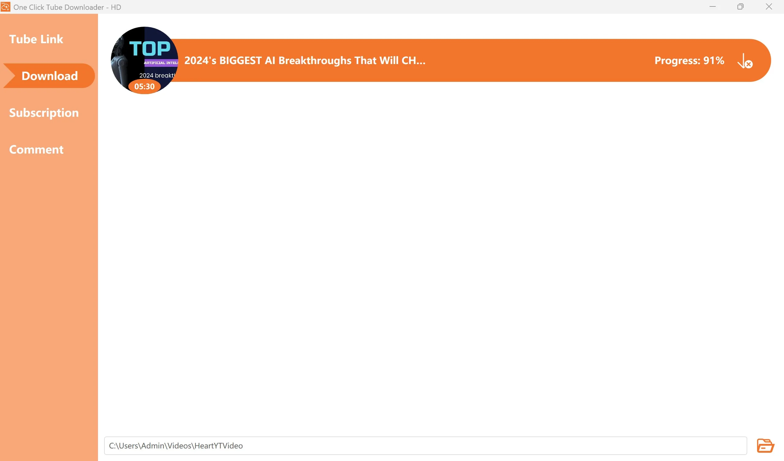 One Click Tube Downloader - HD screenshot 1