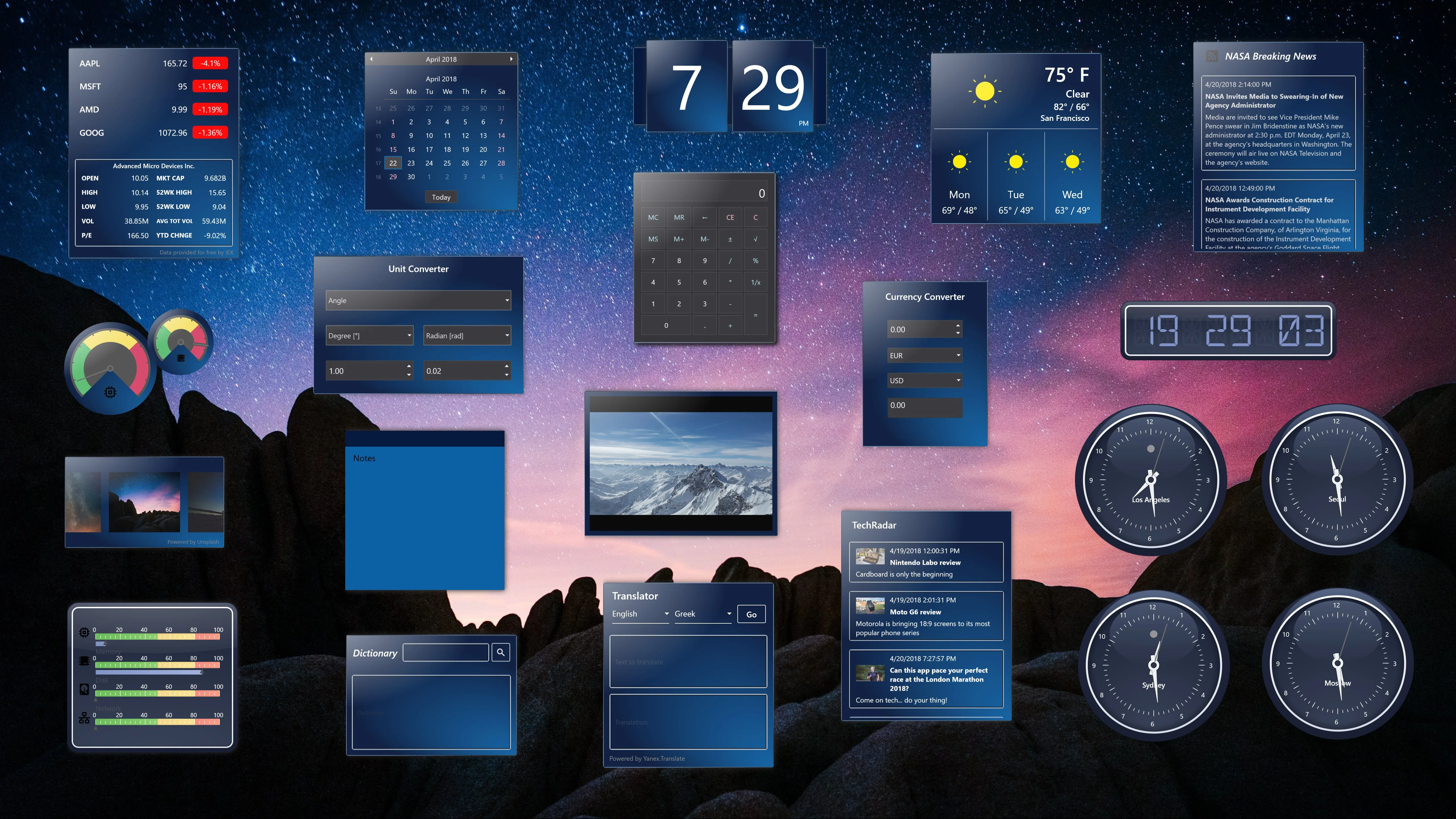 Desktop Gadgets screenshot 2
