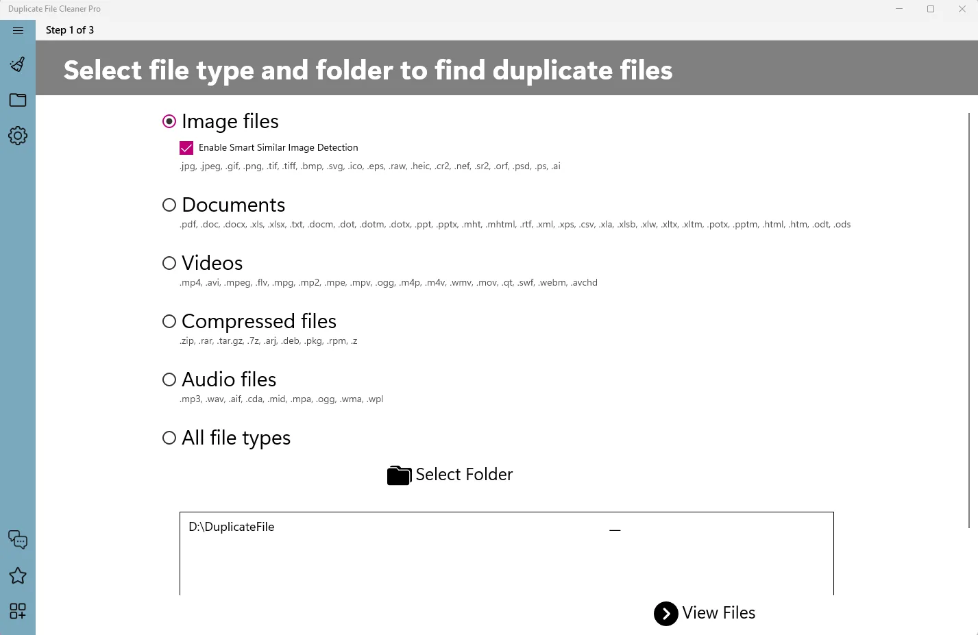 Duplicate File Cleaner Pro screenshot 1