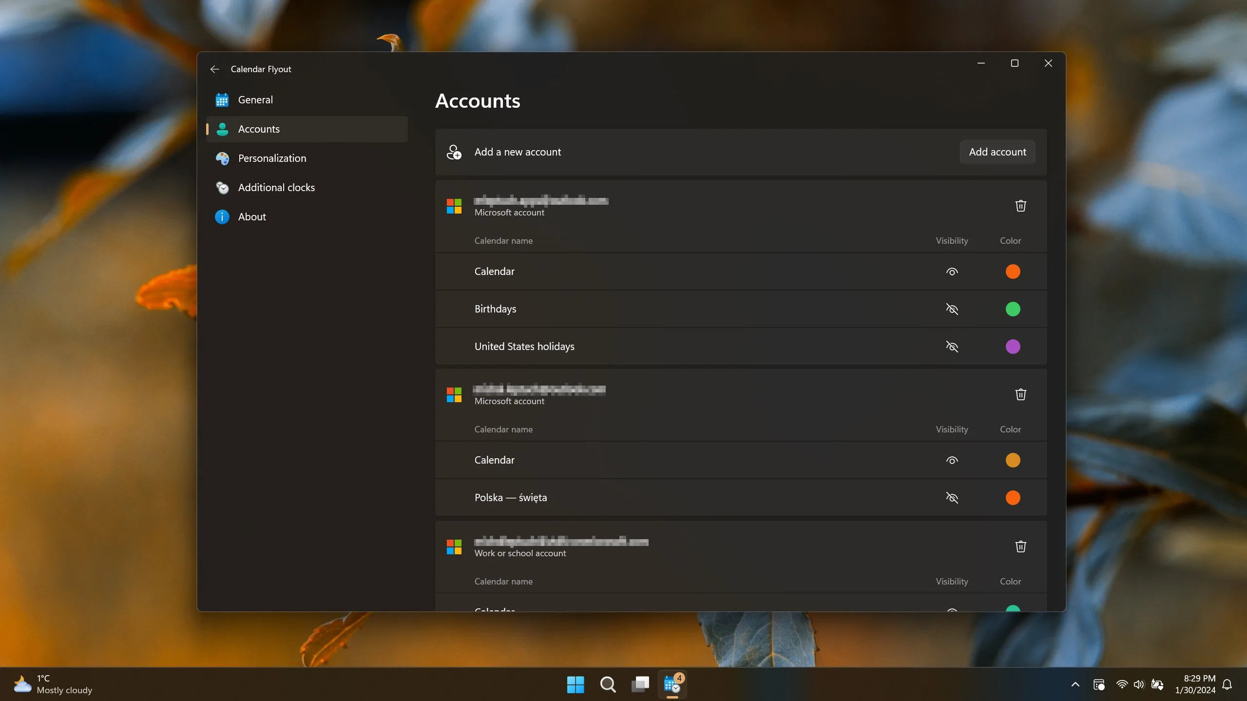 Calendar Flyout screenshot 5