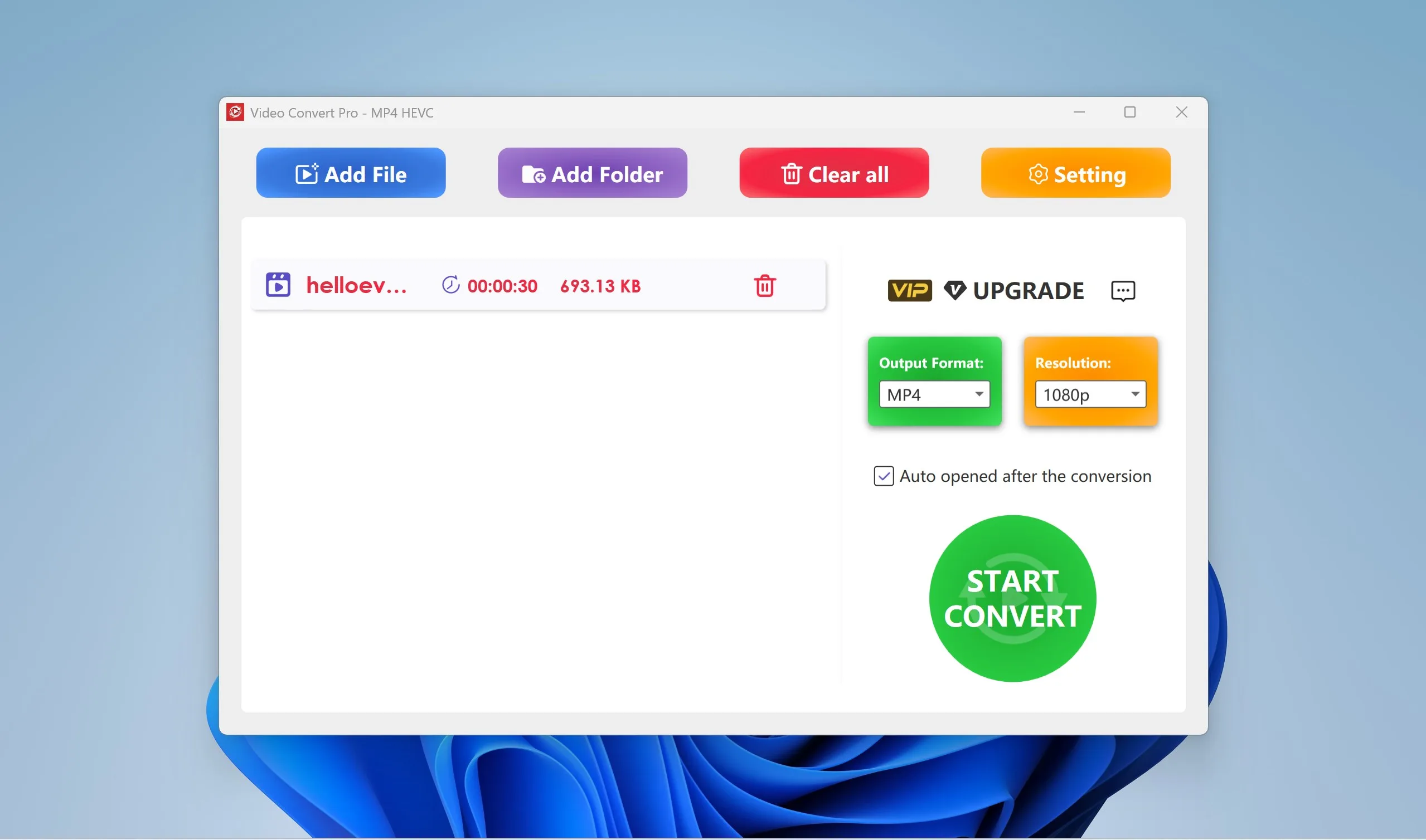 Video Convert Pro - MP4 HEVC screenshot 1