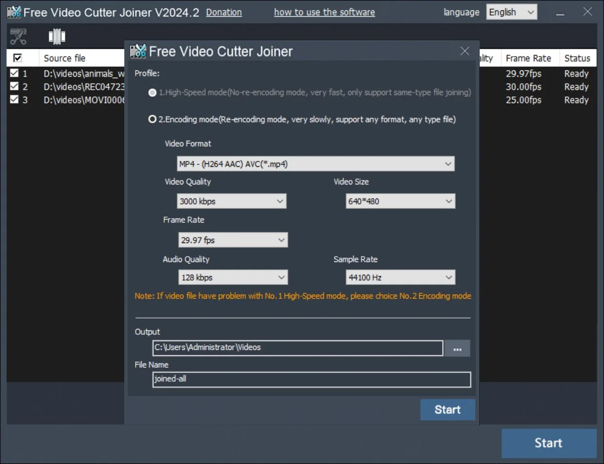 Free Video Cutter Joiner screenshot 4