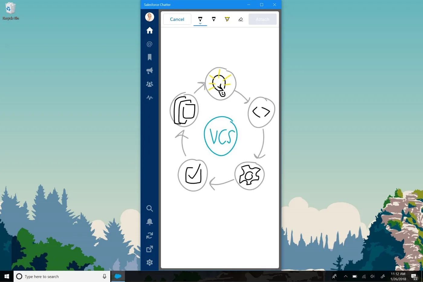 Salesforce Chatter screenshot 2