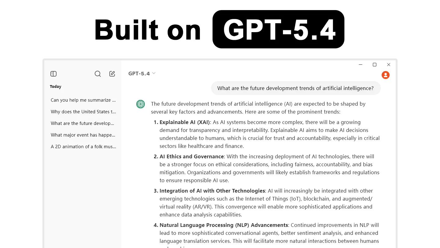 Chatbot 5.4 AI - Powered by Open API screenshot 1