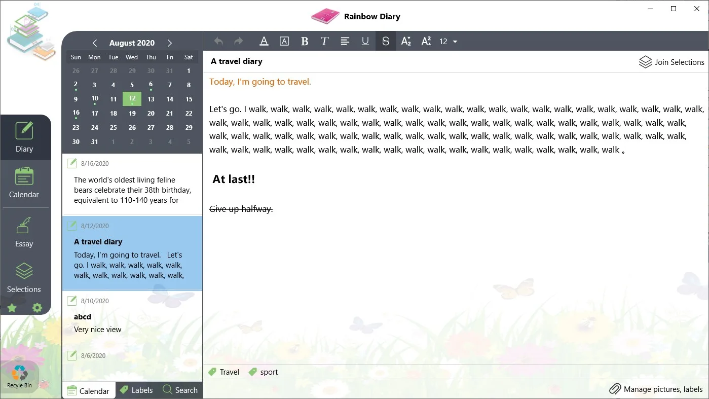 Rainbow Diary Tx screenshot 1