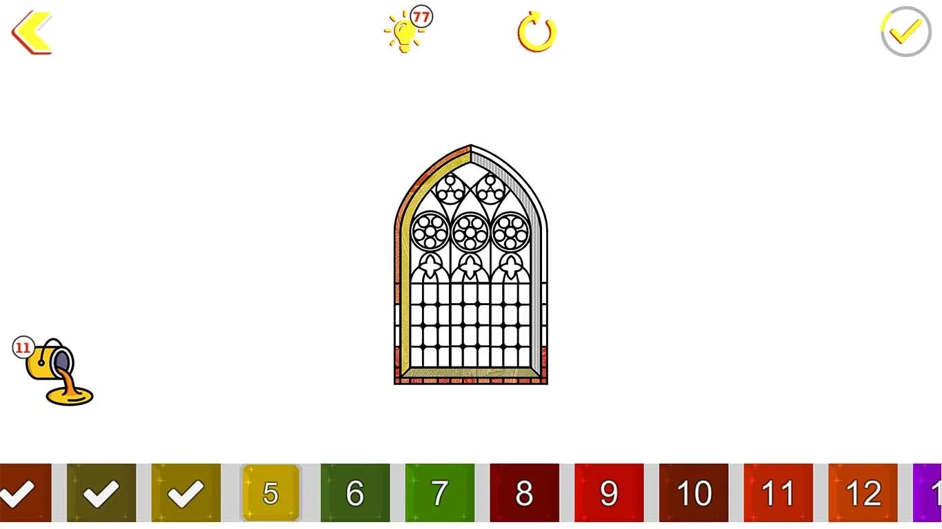 Stained Glass Color by Number - Adult Painting Book screenshot 3