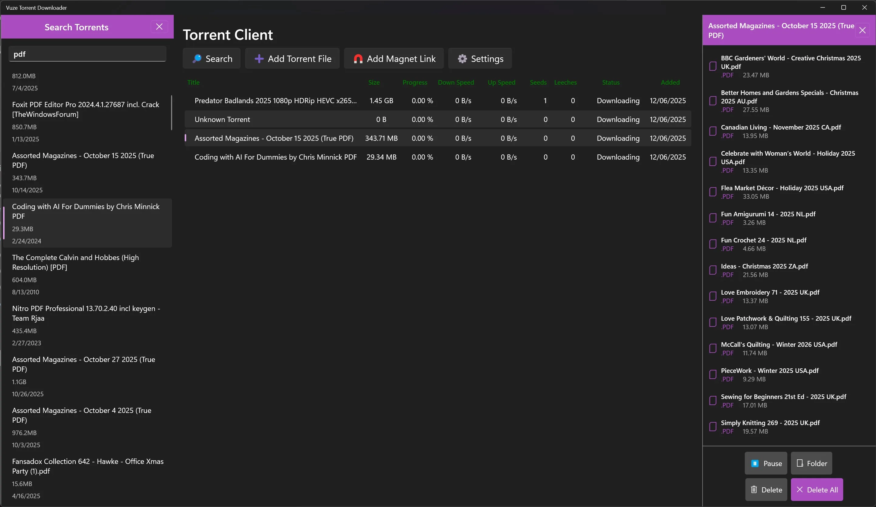 Vuze Torrent Downloader screenshot 1