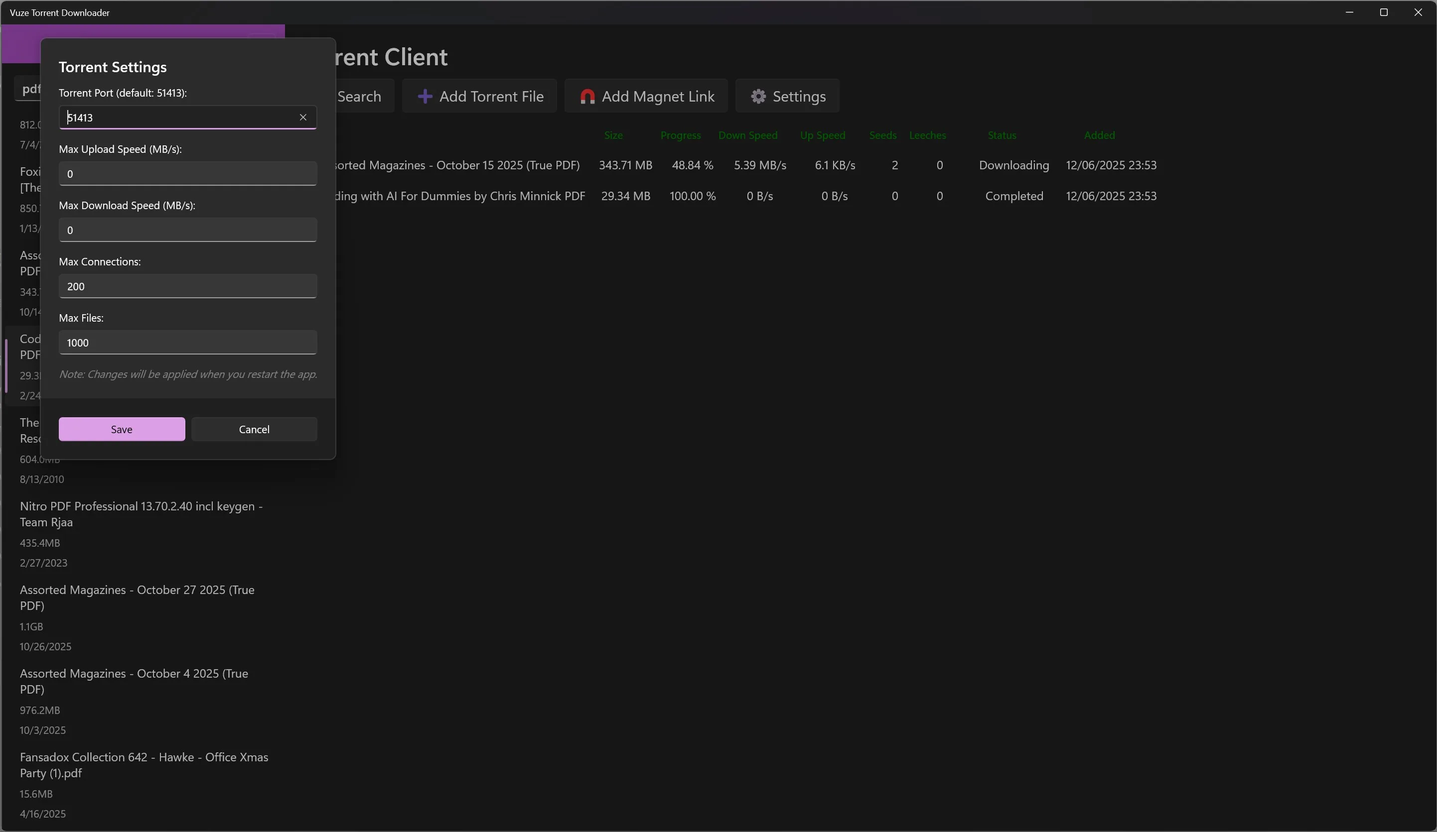 Vuze Torrent Downloader screenshot 2