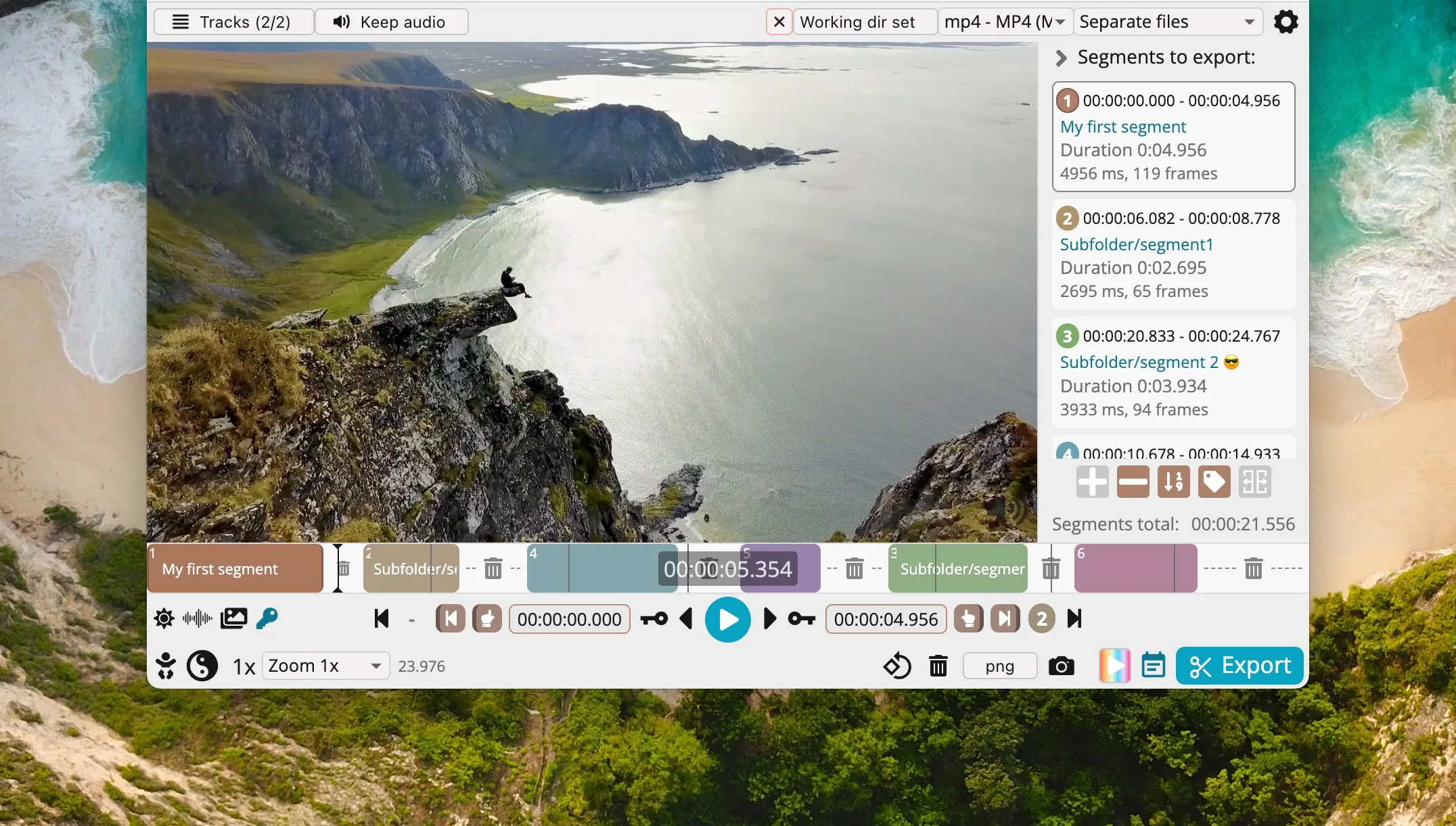 LosslessCut screenshot 2
