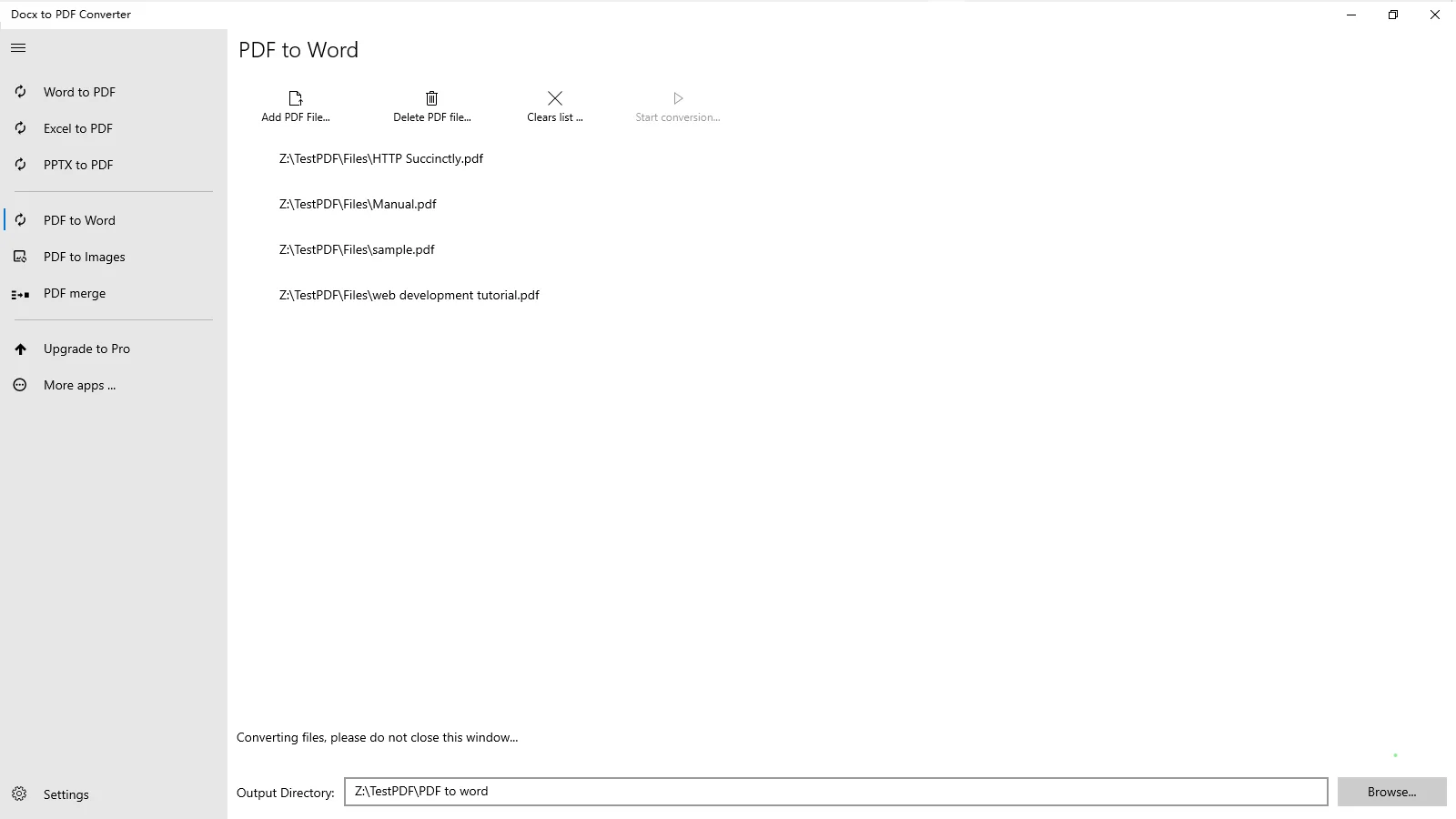 Docx to PDF Converter screenshot 1