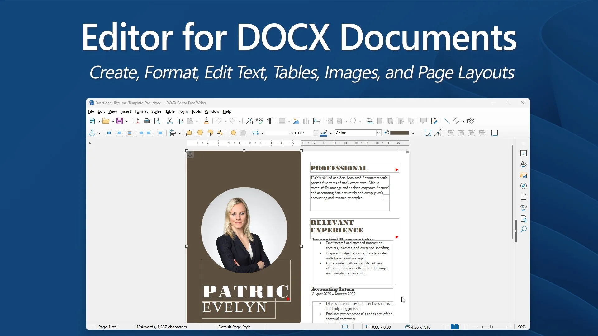 DOCX Editor AIx screenshot 1