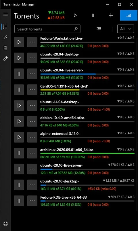 Transmission Manager screenshot 2