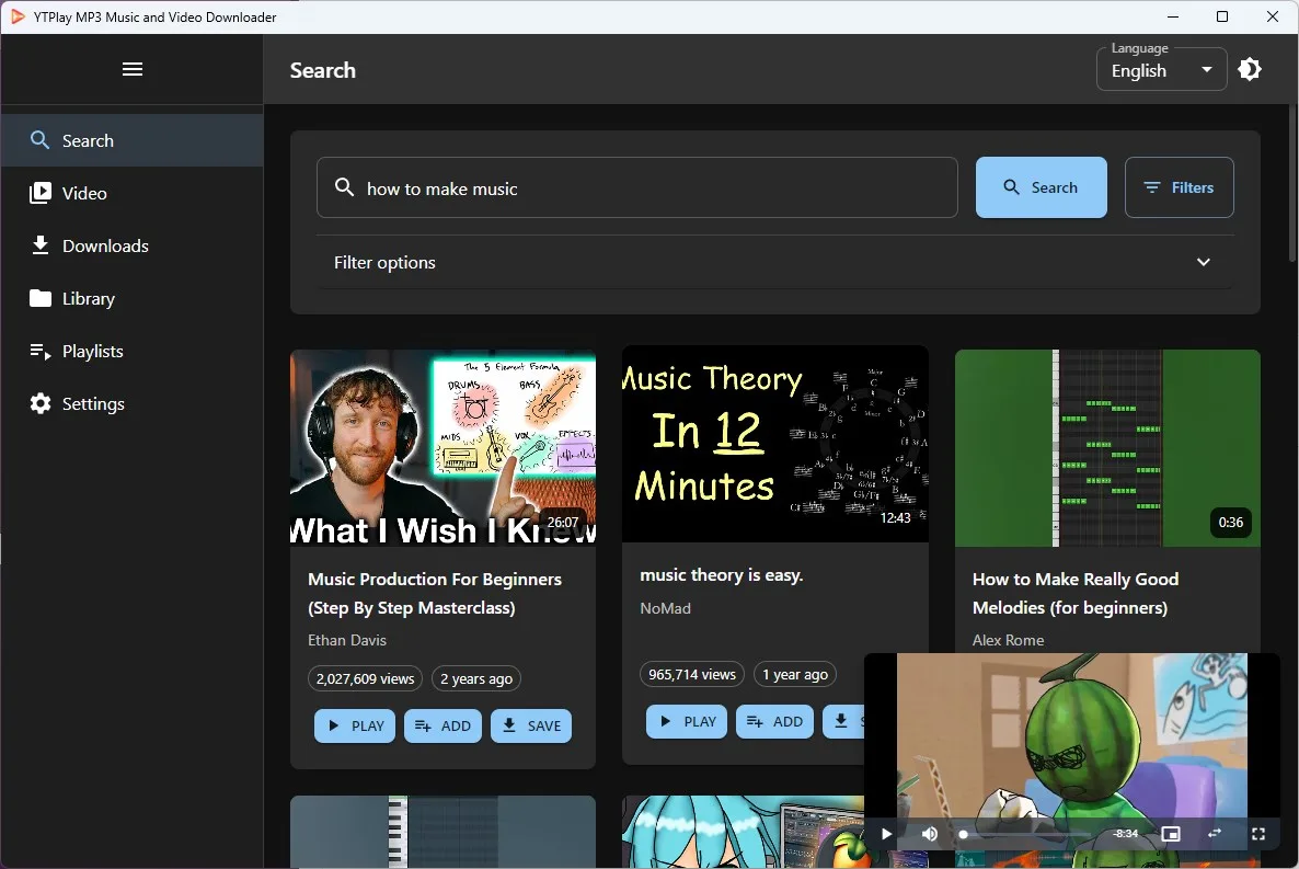 YTPlay MP3 Music and Video Downloader screenshot 1