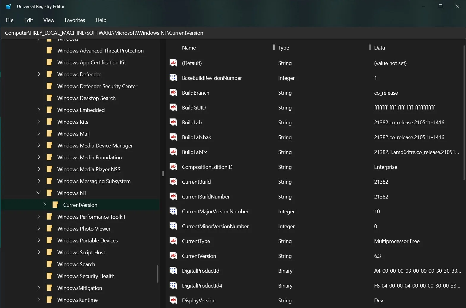 Universal Registry Editor screenshot 1