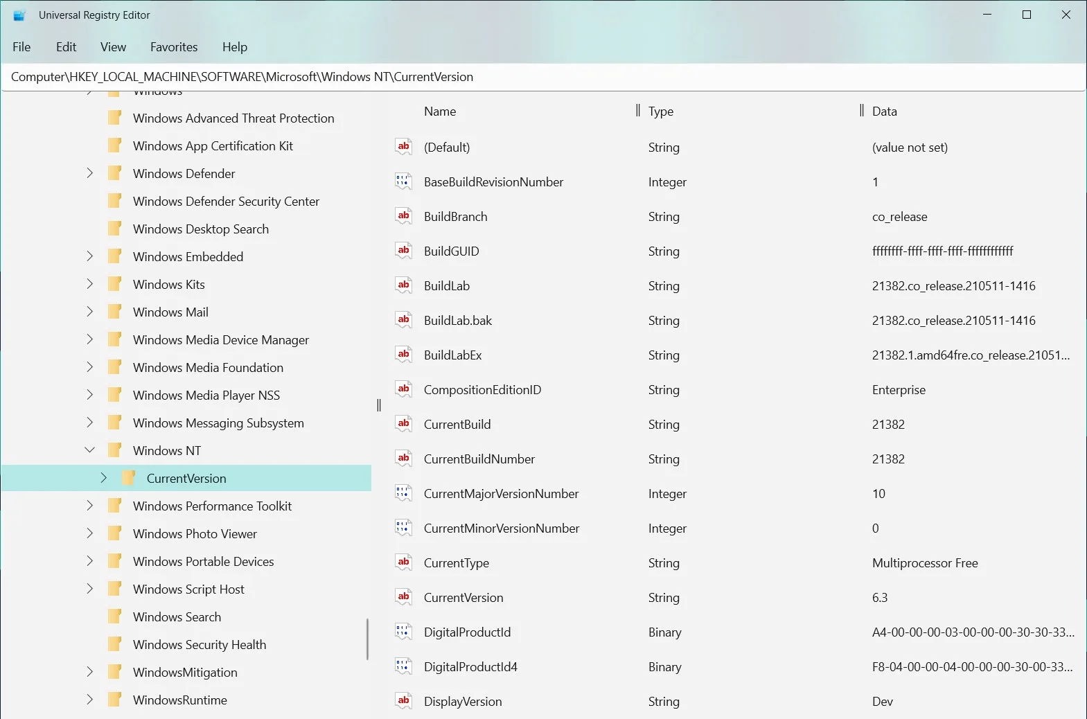 Universal Registry Editor screenshot 2