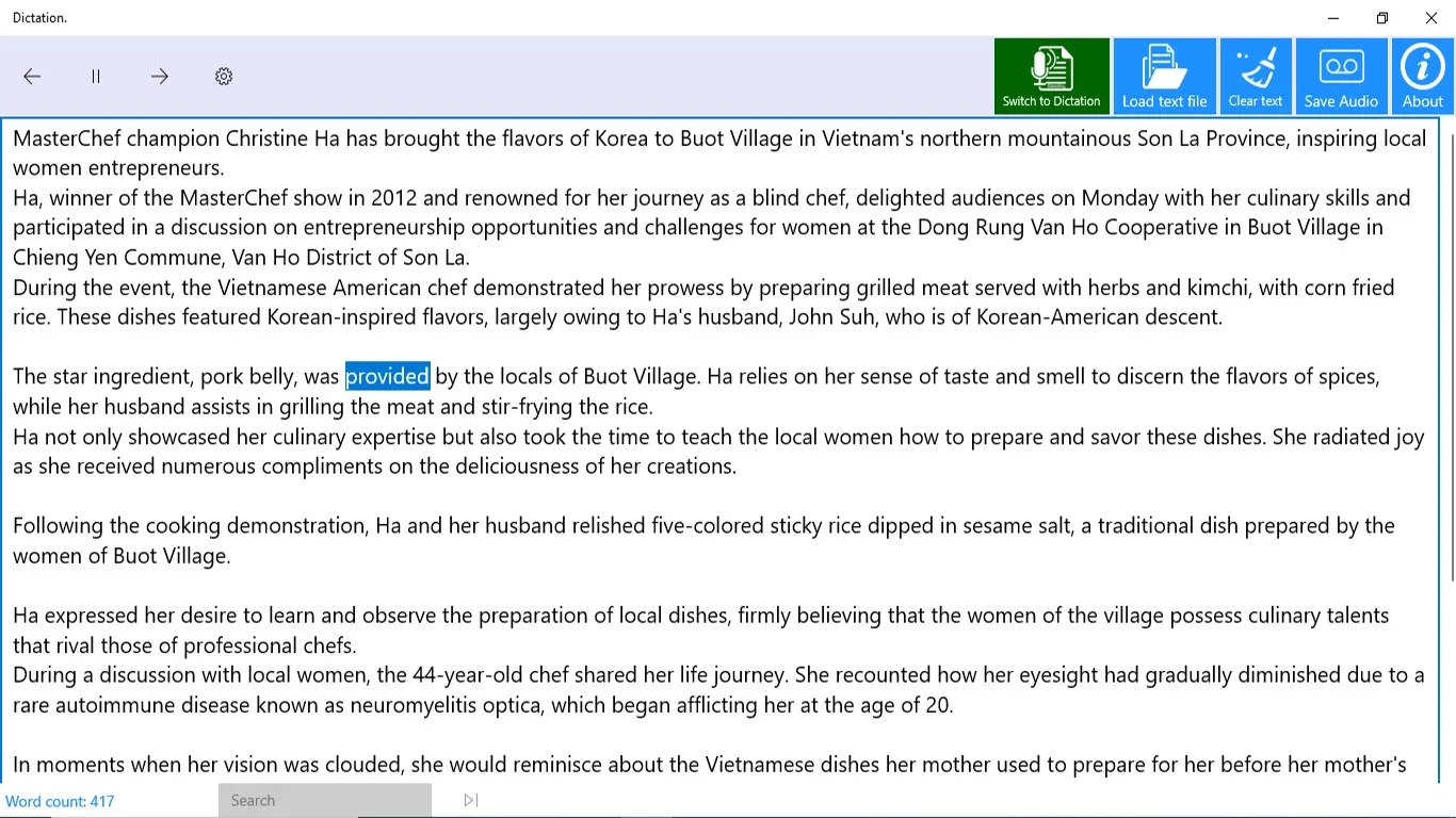 Dictation. screenshot 2