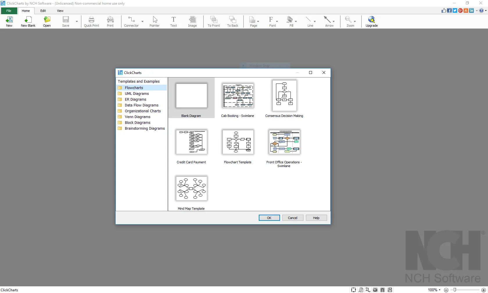 ClickCharts Diagram and Flowchart Software Express Edition screenshot 1