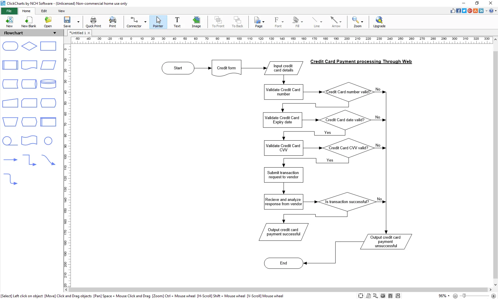 ClickCharts Diagram and Flowchart Software Express Edition screenshot 2