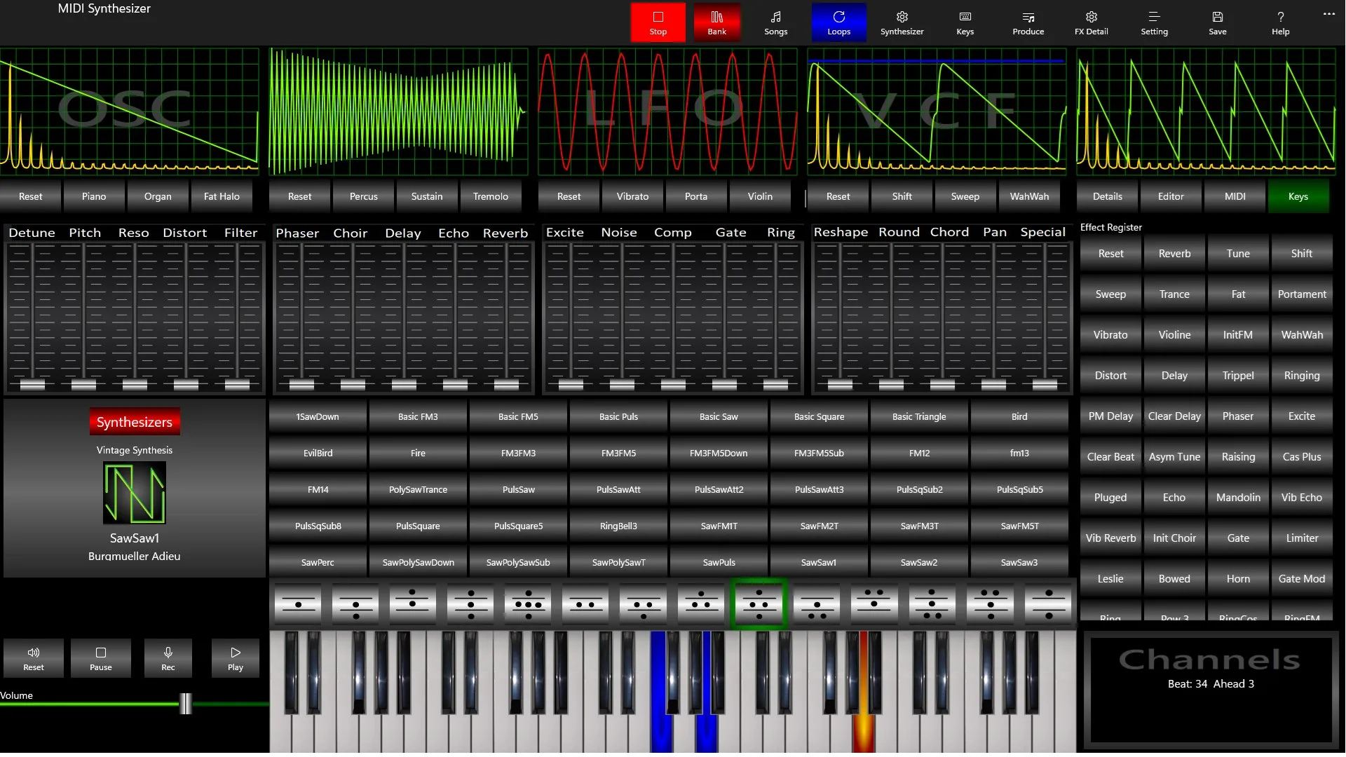 MIDI Synthesizer screenshot 1