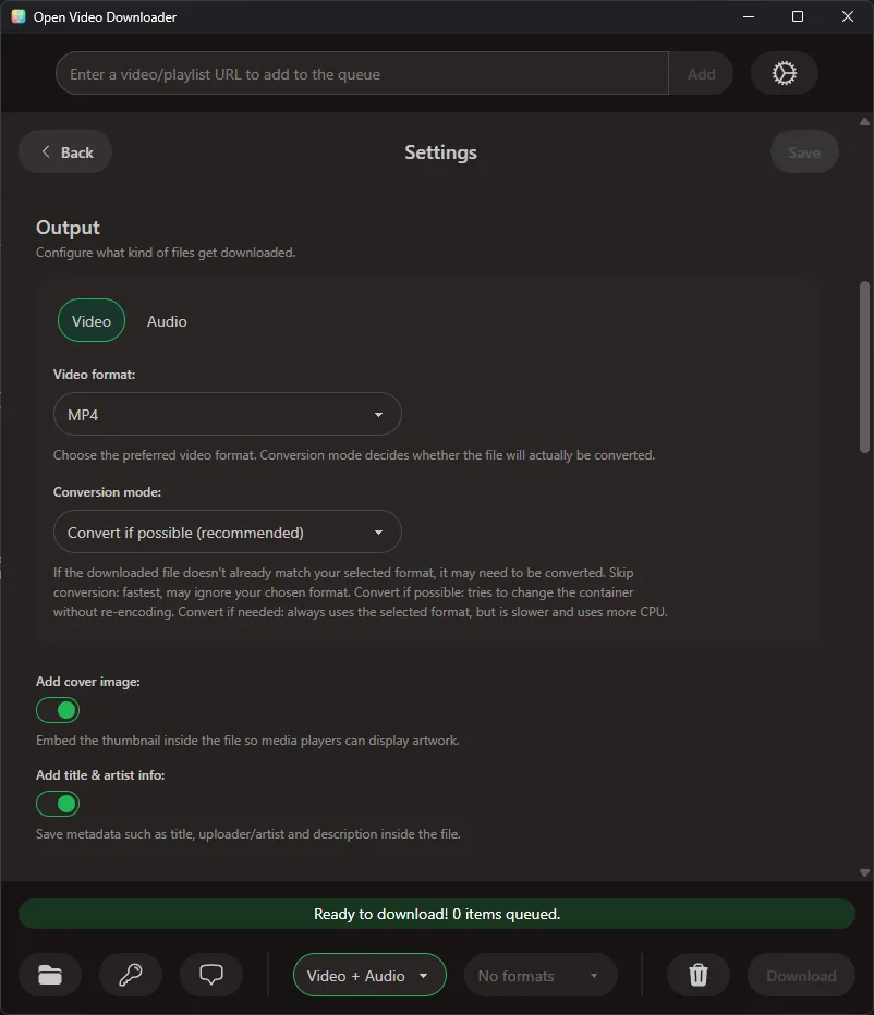 Open Video Downloader screenshot 2