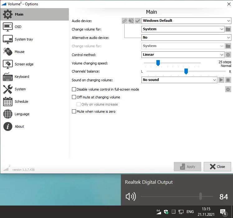 Volume² - advanced Windows volume control screenshot 2
