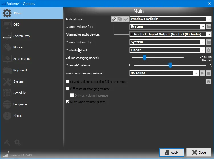 Volume² - advanced Windows volume control screenshot 5