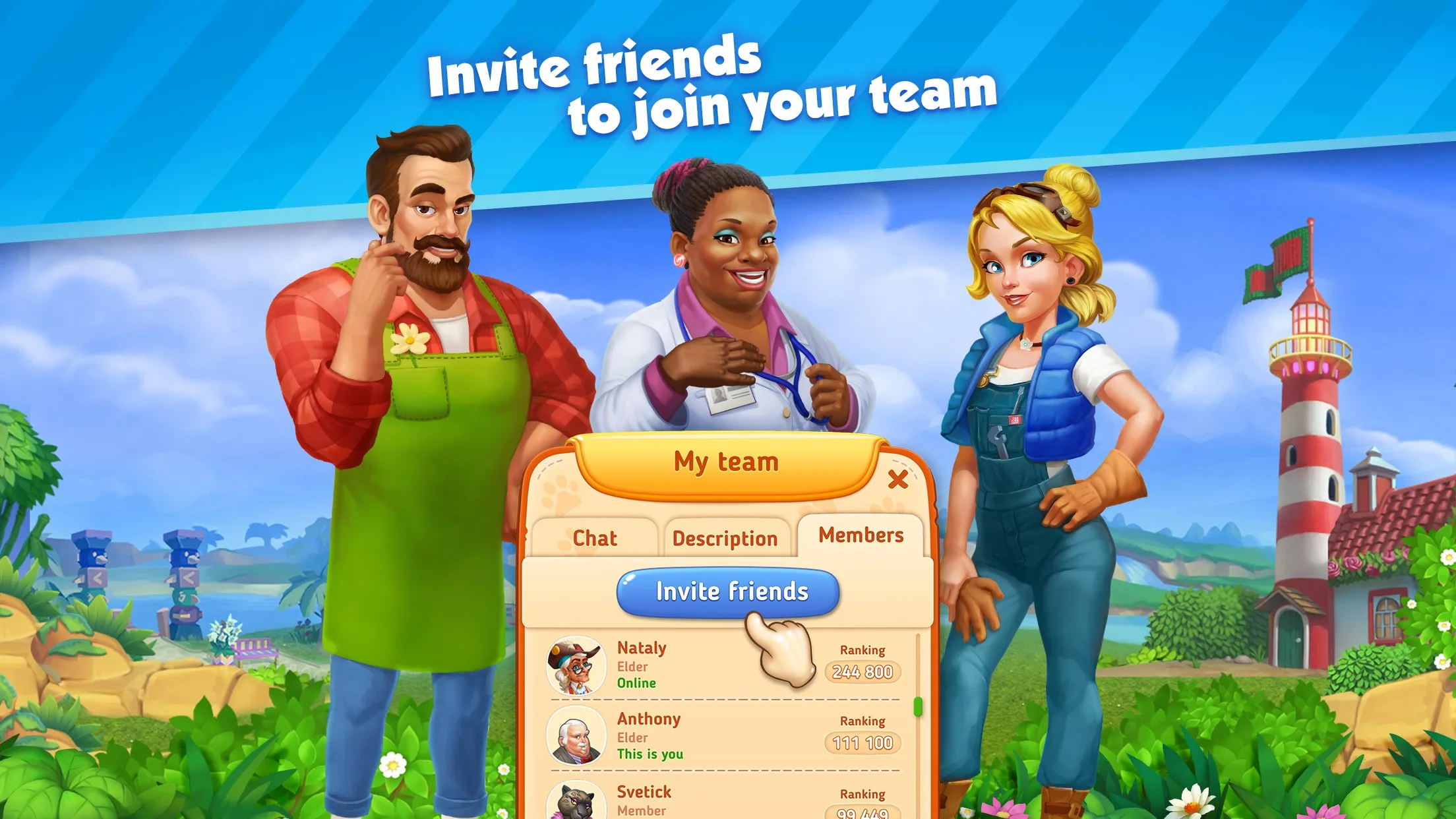 Park Town: Match 3 Game with a story screenshot 2