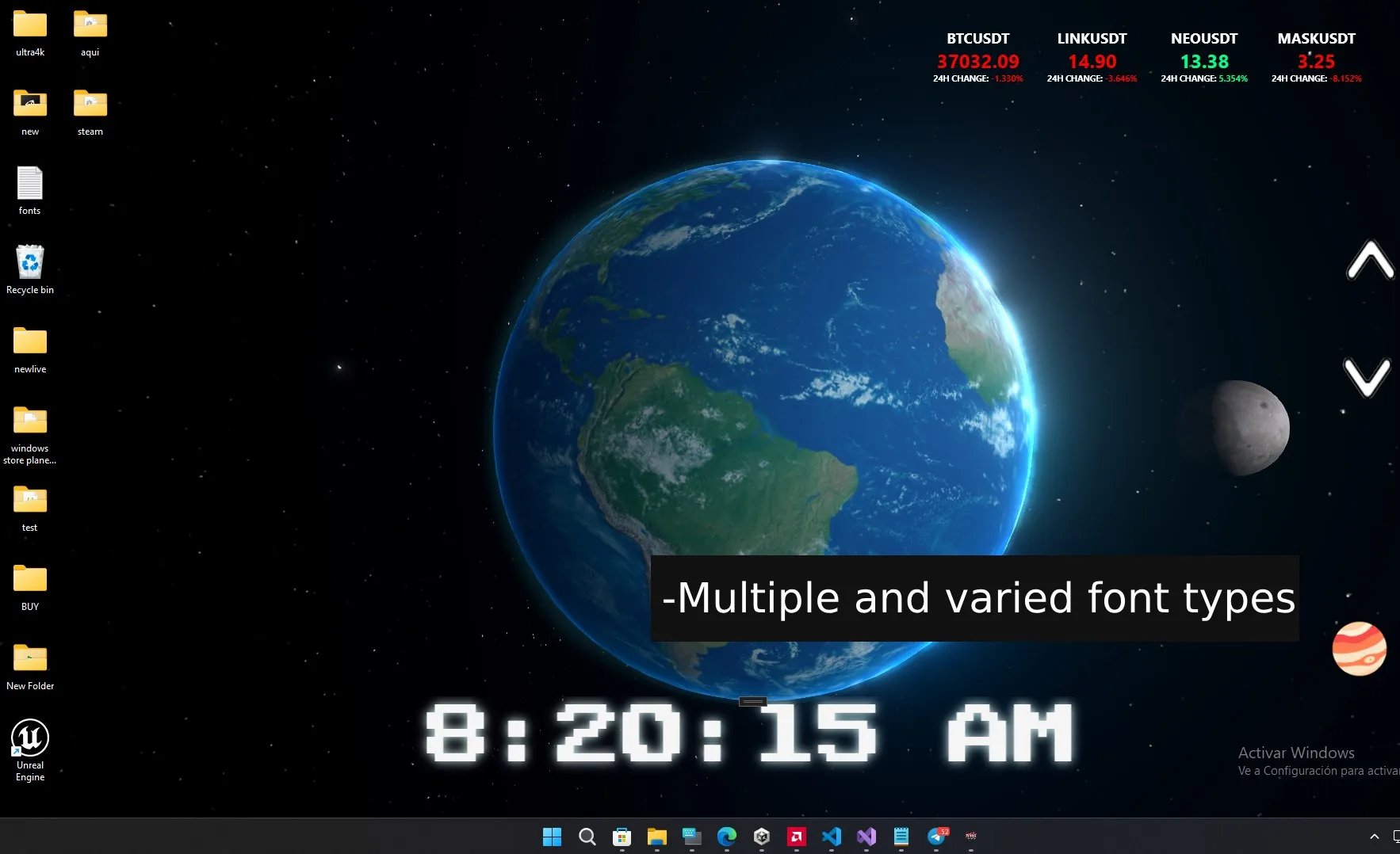 Neon Clock Widget Pro screenshot 3